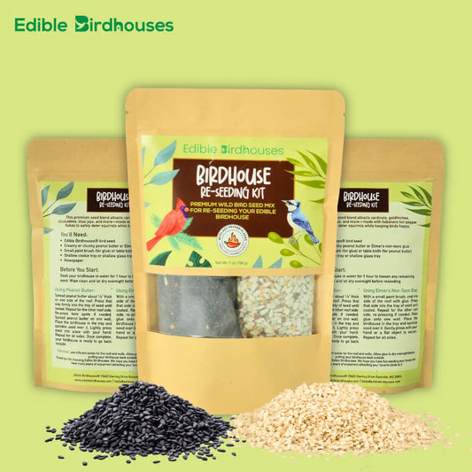 Edible Birdhouses Re-Seeding Kit – Premium Wild Bird Seed Mix