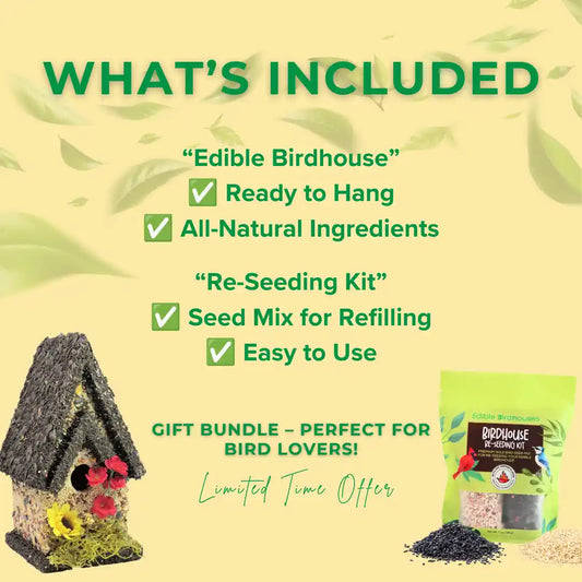 Birdhouse Gift Bundle For Bird Lovers