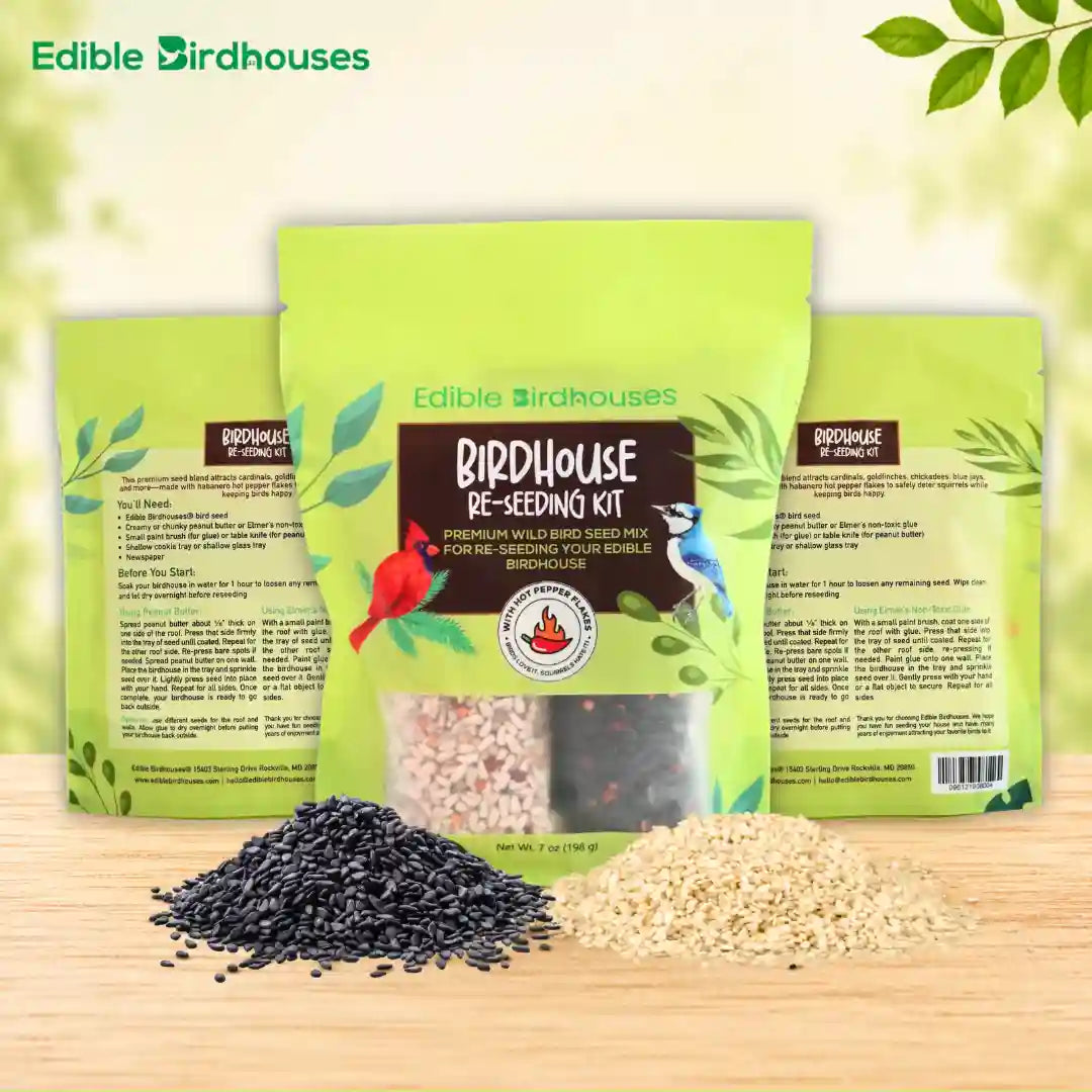 Edible Birdhouses Re-Seeding Kit – Premium Wild Bird Seed Mix