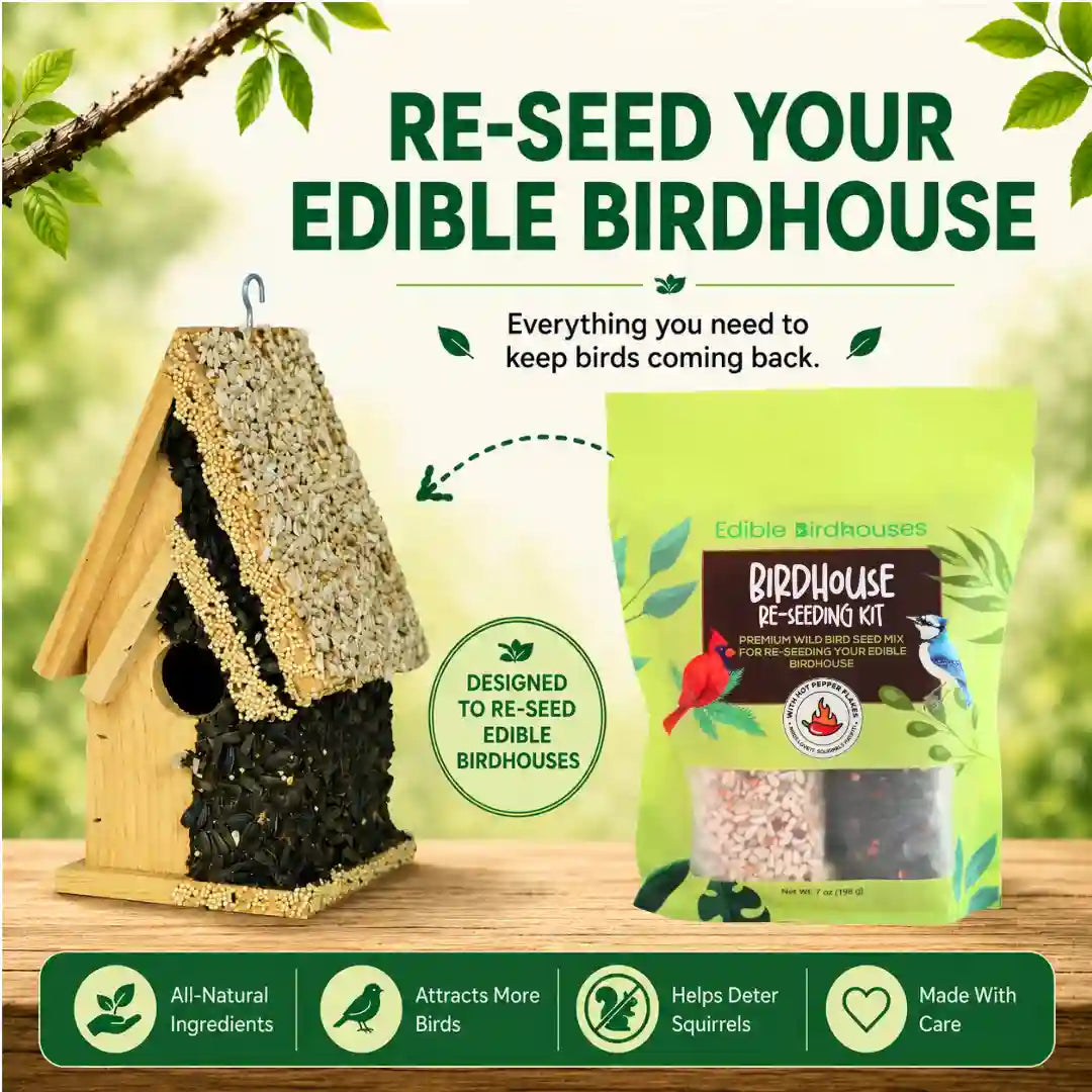 Edible Birdhouses Re-Seeding Kit – Premium Wild Bird Seed Mix